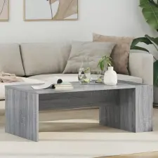  vidaXL Dohányzóasztal Szürke Sonoma 95 x 50 x 34 cm Faanyag bútor
