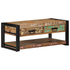vidaXL dohányzóasztal többszínű 90x50x38cm tömörfa újrahasznosított fa bútor