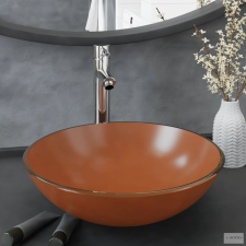 vidaXL edzett üveg mosdókagyló csapteleppel és leeresztőszeleppel szaniter