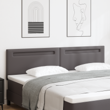 vidaXL Egyszerű Design Fejtámla Szürke 200 cm Műbőr ágy és ágykellék