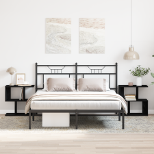vidaXL Éjjeli Asztal 2 db Fekete Tölgy 50x30x51,5 cm Műanyagból bútor