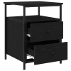 vidaXL Éjjeli szekrények 2 db Fekete tölgy 44x45x60 cm Műanyag (862922)