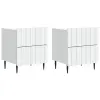 vidaXL Éjjeliszekrény 2 pcs Fehér 43 x 34,5 x 49,5 cm Szerelt Fa