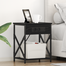 vidaXL Éjjeliszekrény 2 pcs Fekete tölgy 41 x 31 x 51 cm Faanyag bútor