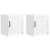 vidaXL Éjjeliszekrény 2 pcs Magasfényű Fehér 43 x 34,5 x 47 cm