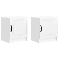 vidaXL Éjjeliszekrény 2 pcs Magasfényű Fehér 43 x 34,5 x 47 cm bútor