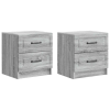vidaXL Éjjeliszekrény fiókkal 2 pcs Szürke Sonoma 43 x 34,5 x 44,5 cm