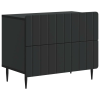 vidaXL Éjjeliszekrény fiókkal Fekete 62 x 34,5 x 49,5 cm Szerelt Fa