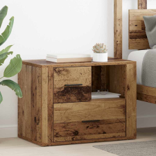 vidaXL Éjjeliszekrény fiókkal Régi fa 60 x 36 x 45 cm Faanyag bútor