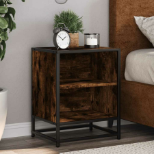 vidaXL éjjeliszekrény füstölt tölgy 40x31x50cm fából és fémből készült bútor
