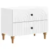 vidaXL Éjjeliszekrény Magasfényű Fehér 62 x 34,5 x 48 cm Szerelt Fa