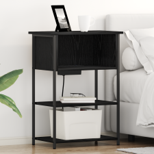 vidaXL Éjjeliszekrény Musta tammi 55 x 31 x 76 cm Faanyag bútor