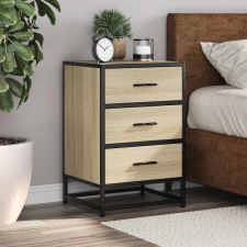 vidaXL éjjeliszekrény Sonoma tölgy 40x34,5x60 cm Gépi fa és fém bútor