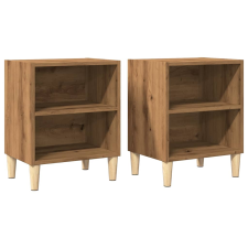 vidaXL éjjeliszekrények 2 db Artisan tölgy 40x30x50 cm műfa (856419) bútor