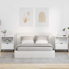vidaXL Éjjeliszekrények 2 pcs Magasfényű fehér 49 x 36 x 61 cm Faanyag bútor