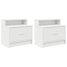 vidaXL éjjeliszekrények fiókos 2 db fehér 51 x 31 x 47 cm (858669) bútor