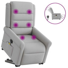 vidaXL Elektromos álló masszázsfotel felhőszürke szövet masszázsfotel