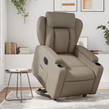 vidaXL elektromos cappuccino műbőr felállást segítő dönthető fotel bútor