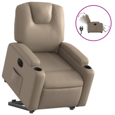 vidaXL elektromos cappuccino műbőr felállást segítő dönthető fotel (3204450) bútor