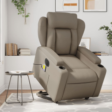 vidaXL elektromos cappuccino műbőr felállást segítő masszázsfotel masszázsfotel