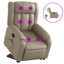 vidaXL elektromos cappuccino műbőr felállást segítő masszázsfotel (3205291) masszázsfotel