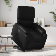vidaXL elektromos fekete műbőr felállást segítő dönthető fotel bútor