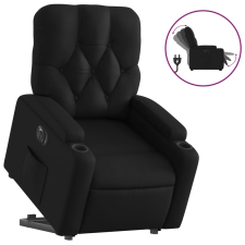 vidaXL elektromos fekete műbőr felállást segítő dönthető fotel (3204786) bútor