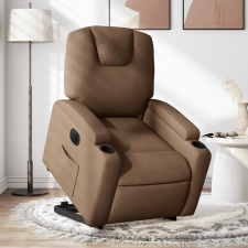 vidaXL elektromos felállást segítő barna szövet dönthető fotel bútor