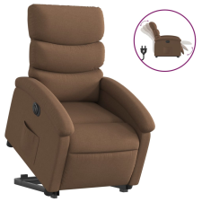 vidaXL elektromos felállást segítő barna szövet dönthető fotel (3204006) bútor