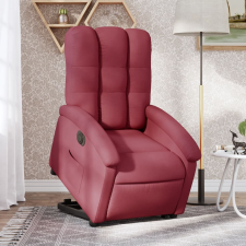 vidaXL elektromos felállást segítő bordó szövet dönthető fotel (3204119) bútor