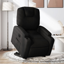 vidaXL elektromos felállást segítő fekete szövet dönthető fotel bútor