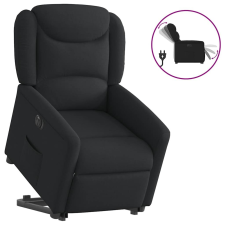 vidaXL elektromos felállást segítő fekete szövet dönthető fotel bútor