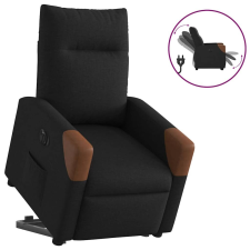 vidaXL elektromos felállást segítő fekete szövet dönthető fotel bútor