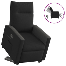 vidaXL elektromos felállást segítő fekete szövet dönthető fotel bútor