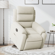 vidaXL elektromos felállást segítő krémszínű bársony dönthető fotel bútor