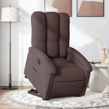 vidaXL elektromos felállást segítő sötétbarna szövet dönthető fotel bútor