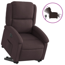 vidaXL elektromos felállást segítő sötétbarna szövet dönthető fotel (3204193) bútor