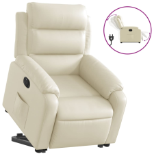 vidaXL elektromos krémszínű műbőr felállást segítő dönthető fotel (3205057) bútor