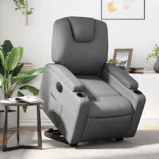 vidaXL elektromos szürke műbőr felállást segítő dönthető fotel bútor