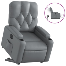 vidaXL elektromos szürke műbőr felállást segítő dönthető fotel (3204789) bútor