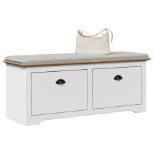 vidaXL előszobapad "BODO" fehér és barna 114x40x45 cm bútor