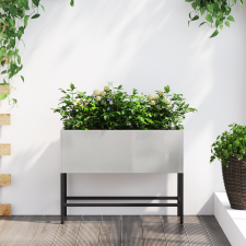 vidaXL Emelt Kertészeti Ágy 60x26x45 cm Rozsdamentes Acél kerti tárolás