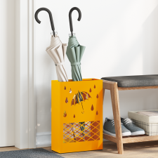 vidaXL Esernyőtartó Mustár sárga Acél Közepes Dekoratív Betétek bútor