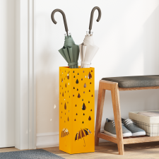 vidaXL Esernyőtartó Mustár sárga Fém Kompakt Dekoratív betétek bútor