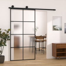vidaXL ESG üveg-alumínium tolóajtó fémszerelvény-szettel 102,5x205 cm építőanyag