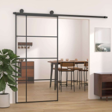 vidaXL ESG üveg és alumínium Tolóajtó 102,5x205cm #fekete nyílászáró