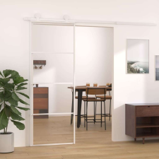 vidaXL ESG üveg és alumínium Tolóajtó 76x205cm #fehér nyílászáró
