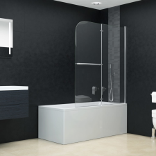 vidaXL ESG zuhanykabin 2 paneles összecsukható ajtóval 95 x 140 cm kád, zuhanykabin