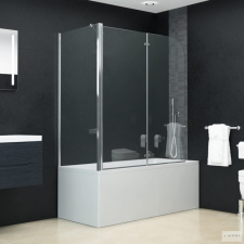 vidaXL ESG zuhanykabin összecsukható ajtóval 120 x 68 x 130 cm kád, zuhanykabin