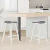 vidaXL Étkező Székek 2 pcs Fehér 46 x 37 x 63 cm Tömör Gumi Fa